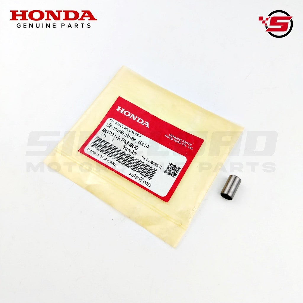Dowel Pin, 8x14 (Crankcase Cover) - TMX, Click, PCX, ADV, etc. - Honda Genuine (90701-KFM-900)