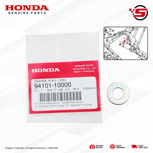 Washer, Plain, 10Mm (Engine Mount) - TMX 155, Universal - Honda Genuine (94101-10000)