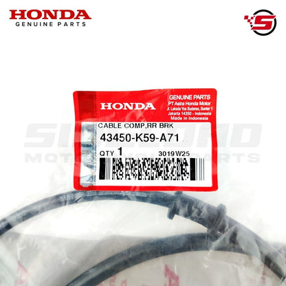 Cable Comp., Rear Brake - Click 150i - Honda Genuine (43450-K59-A71)